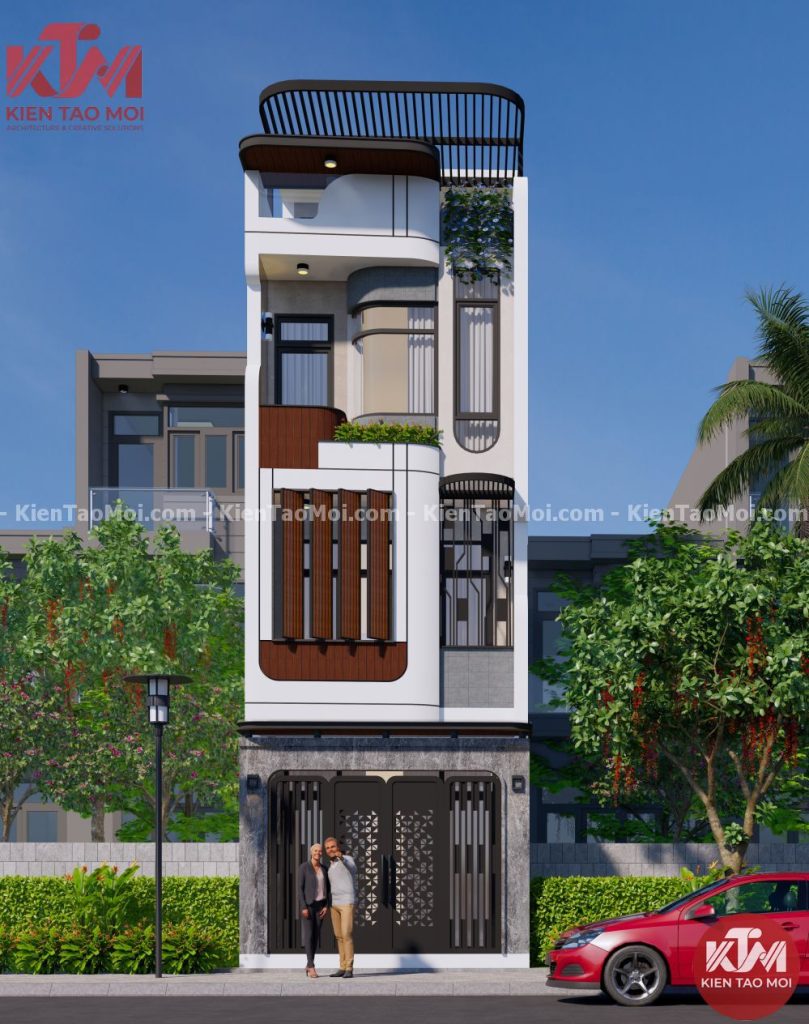 Kiến Tạo Mới - Thiết kế nhà phố 4 tầng đơn giản, hiện đại Kiến Tạo Mới - Thiết kế nhà phố 4 tầng đơn giản, hiện đại