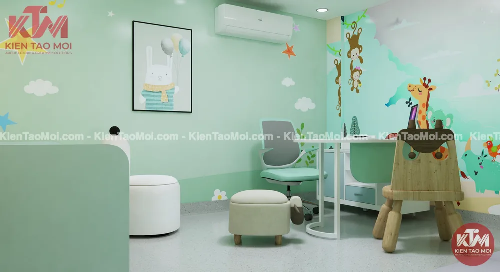 Phòng khám nhi tầng lửng phòng khám đa khoa, đôn cừu ngộ nghĩnh