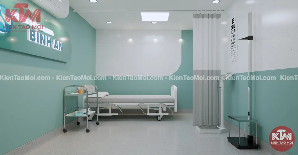 Phòng khám nội nội thất phòng khám đa khoa, bảng thị lực cân