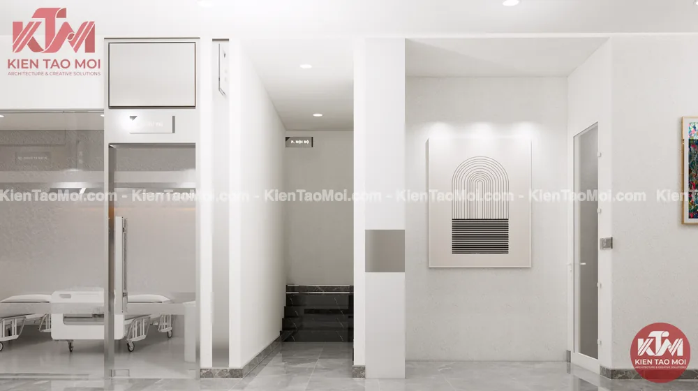 Lối vào phòng chăm sóc điều trị da liễu cửa kính mờ Lối vào phòng chăm sóc điều trị da liễu, cửa kính mờ