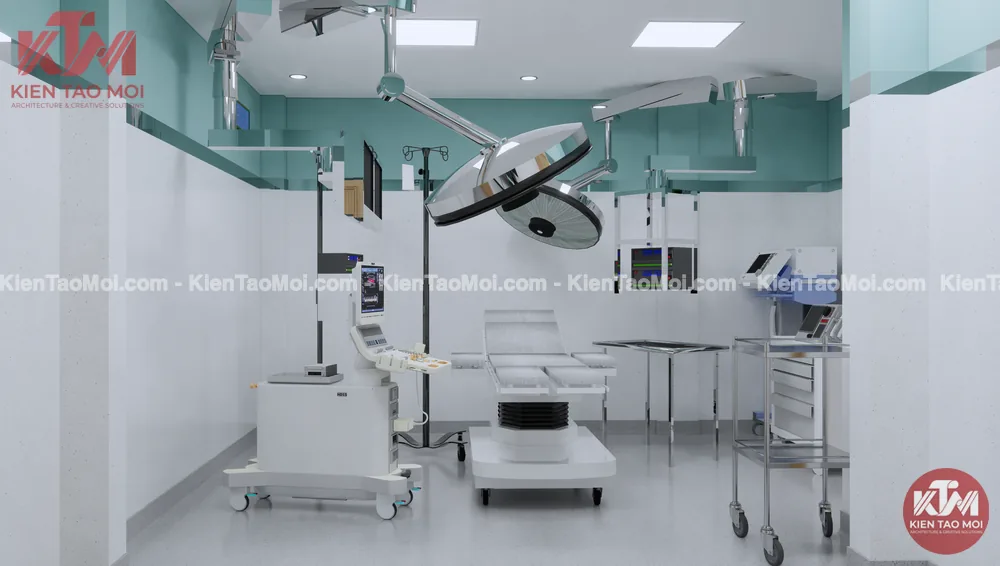 Phòng Phaco lầu 1 phòng khám đa khoa, đèn mổ đôi